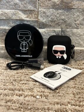 Karl Lagerfeld Silicone AirPods 1/2 Case & Mirror Power Bank